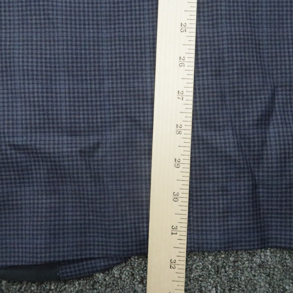 Peter Millar Blazer Men 50T Blue Wool Gingham‎ Double Vented Suit Jacket Coat * - Picture 12 of 16